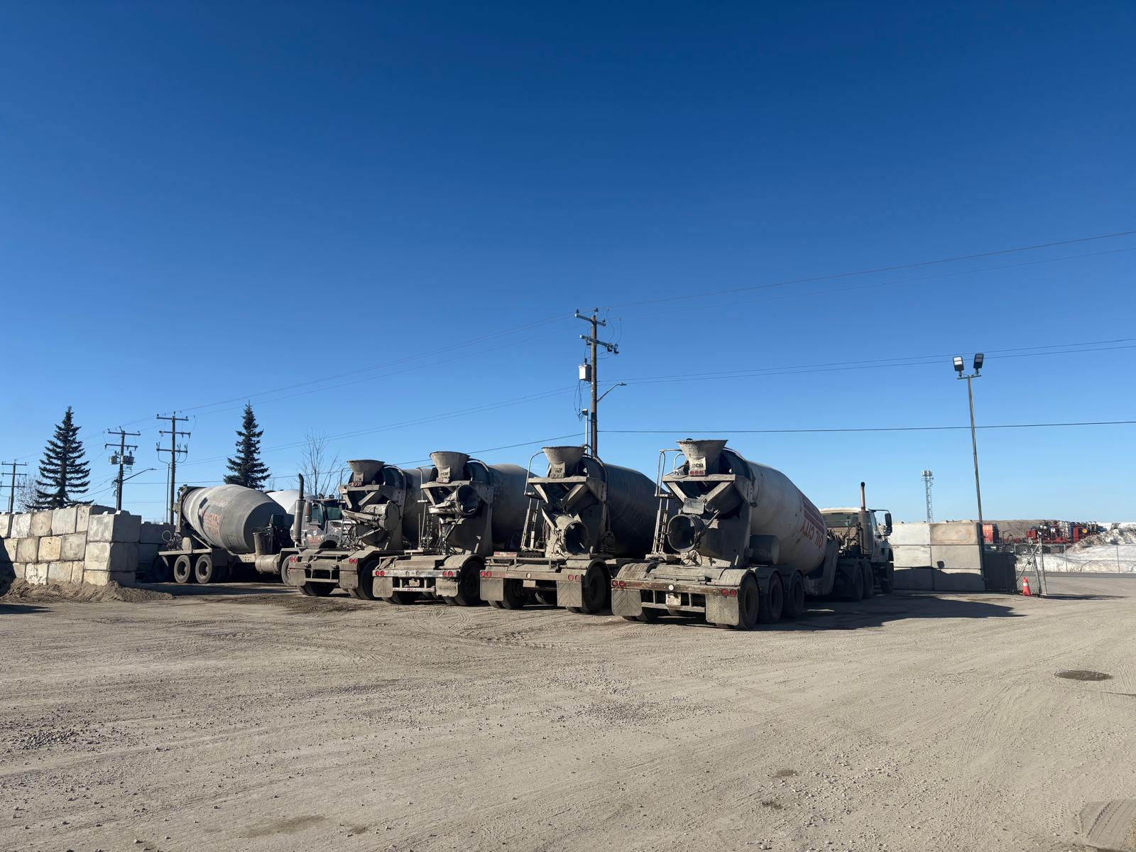 On-site concrete mixing operation